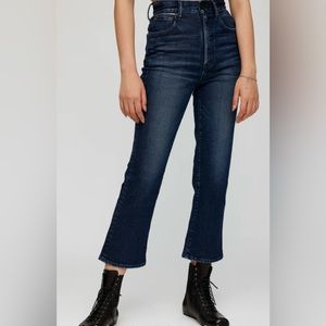 Moussy High Rise Emma Cropped Flare Kick Flared Jeans